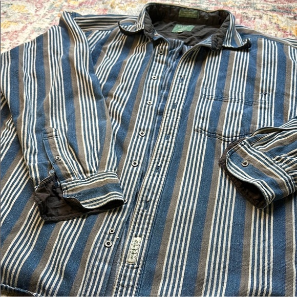 Vintage Baxter Brand Striped Button Down Shirt XL Hong Kong - Picture 5 of 6